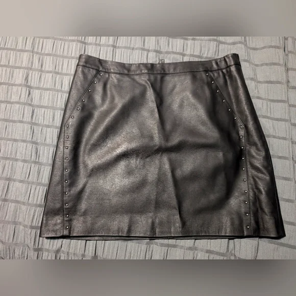 Oasis Skirts Oasis Vegan Leather Mini Skirt Fits More Like A